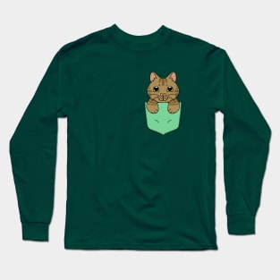 Kitty in the Pocket Long Sleeve T-Shirt